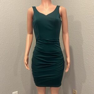 Grace Karin Womens Green Sleeveless V-Neck Back Zip Shift Dress SZ SMALL NWT #48